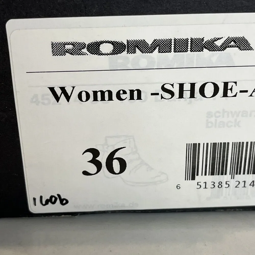Romika NEW Womens EU36 US‎ 5-5.5 Banja Black Leather Ruched Ankle Boots Comfort